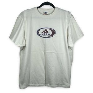 Adidas Vintage Short Sleeve Logo Tee Unisex Size XL Made in USA Activewear Sport